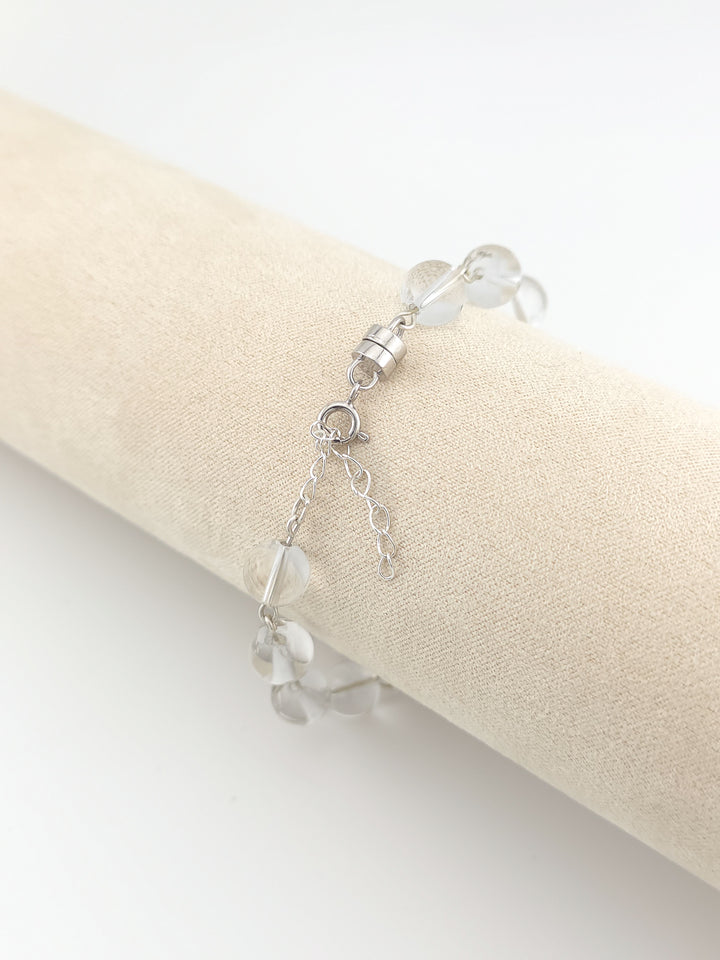 Crystal Quartz & Sterling Silver Bracelet