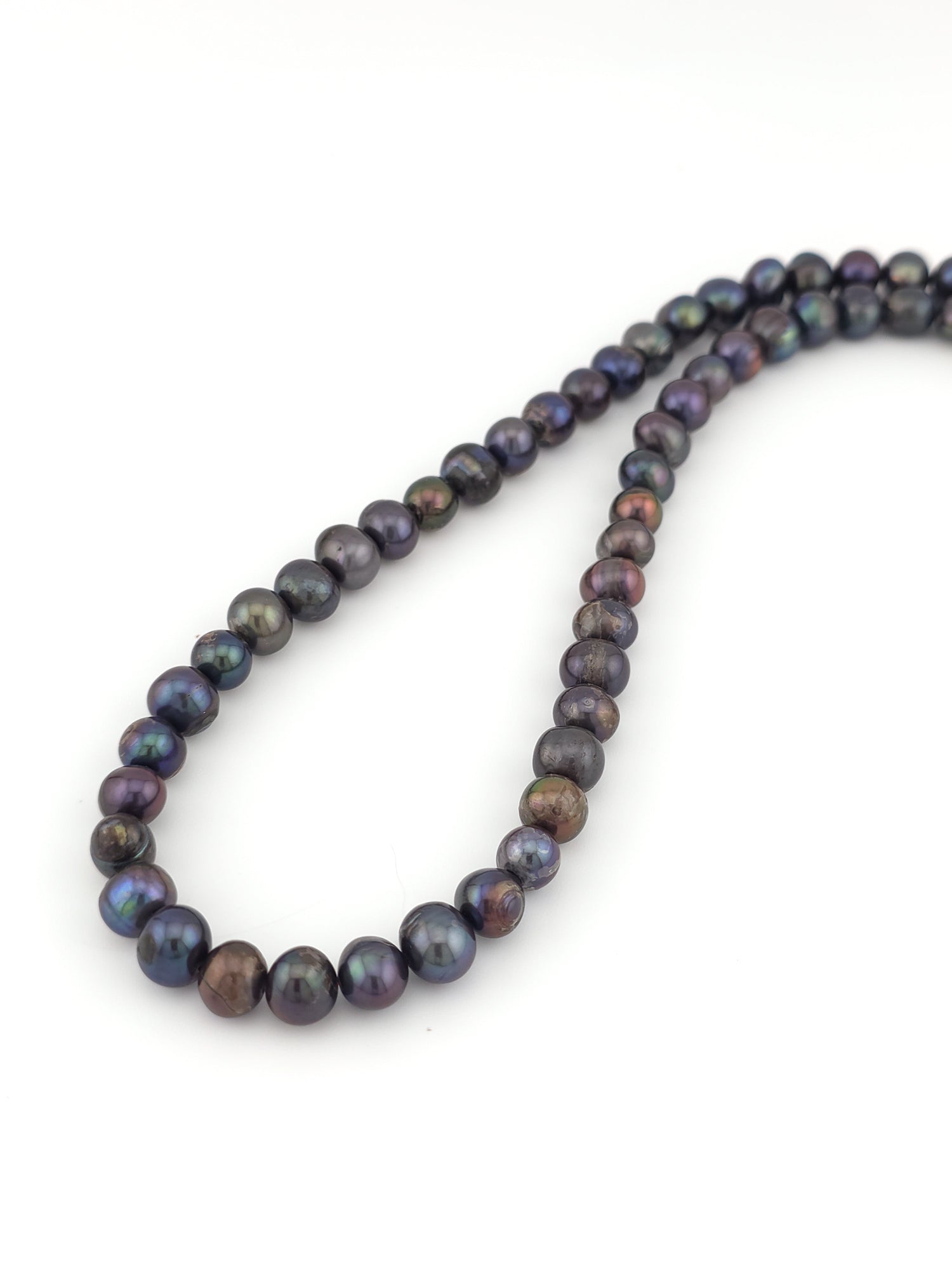 Peacock Baroque Pearl & Sterling Silver Necklace
