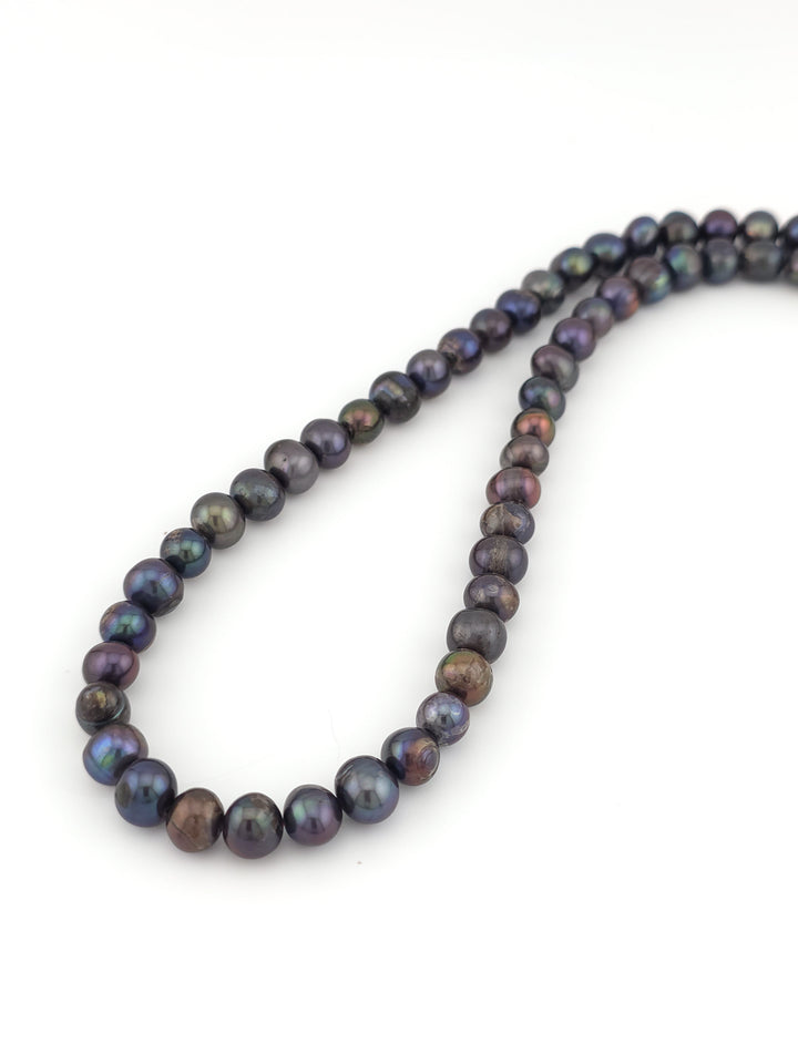 Peacock Baroque Pearl & Sterling Silver Necklace