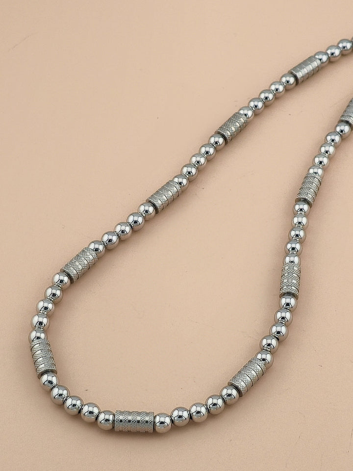 Metallic Heart Necklace - Stainless Steel