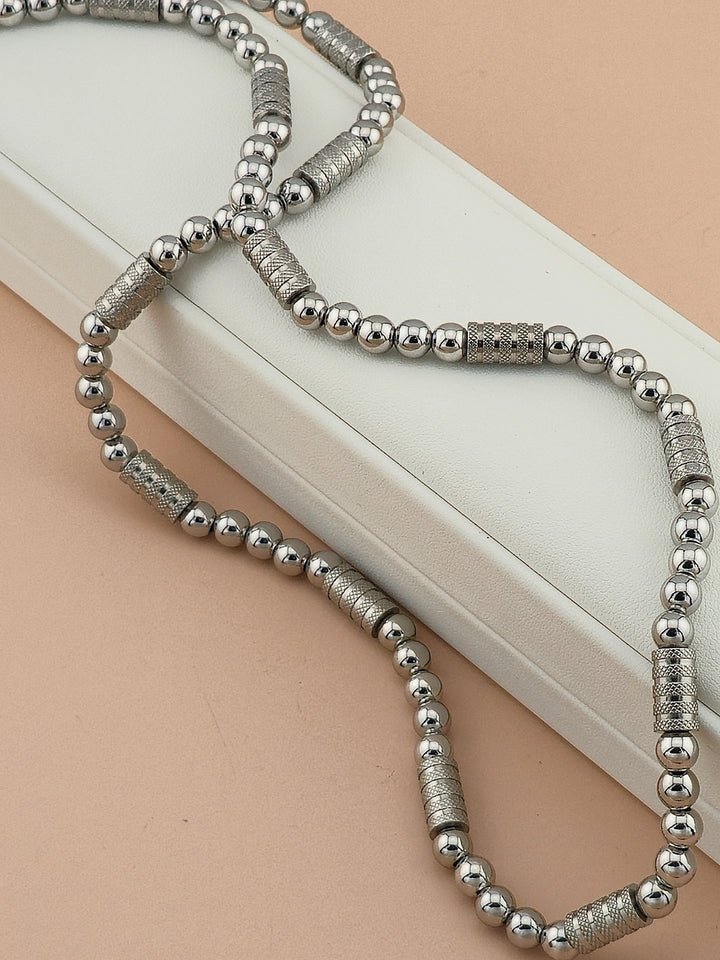 Metallic Heart Necklace - Stainless Steel