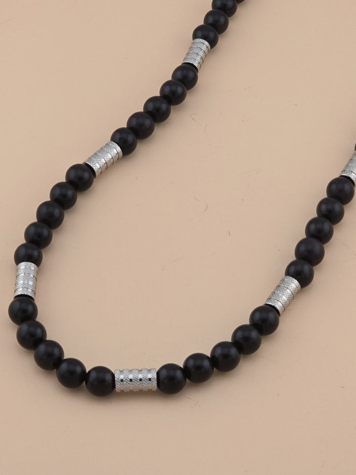 Static Hum Necklace - Ebony Wood, Stainless Steel