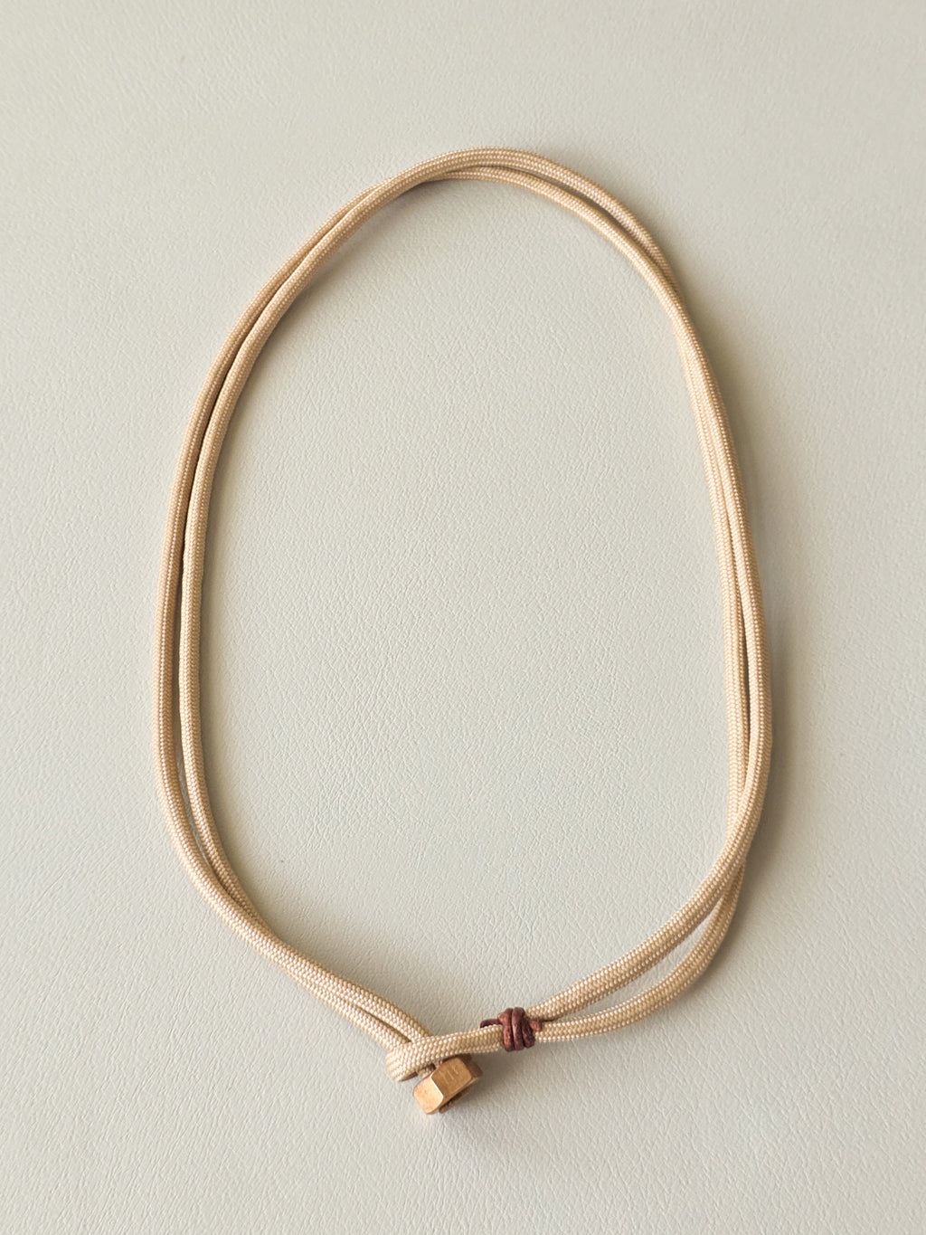 Silicon Bronze Tan Paracord Necklace