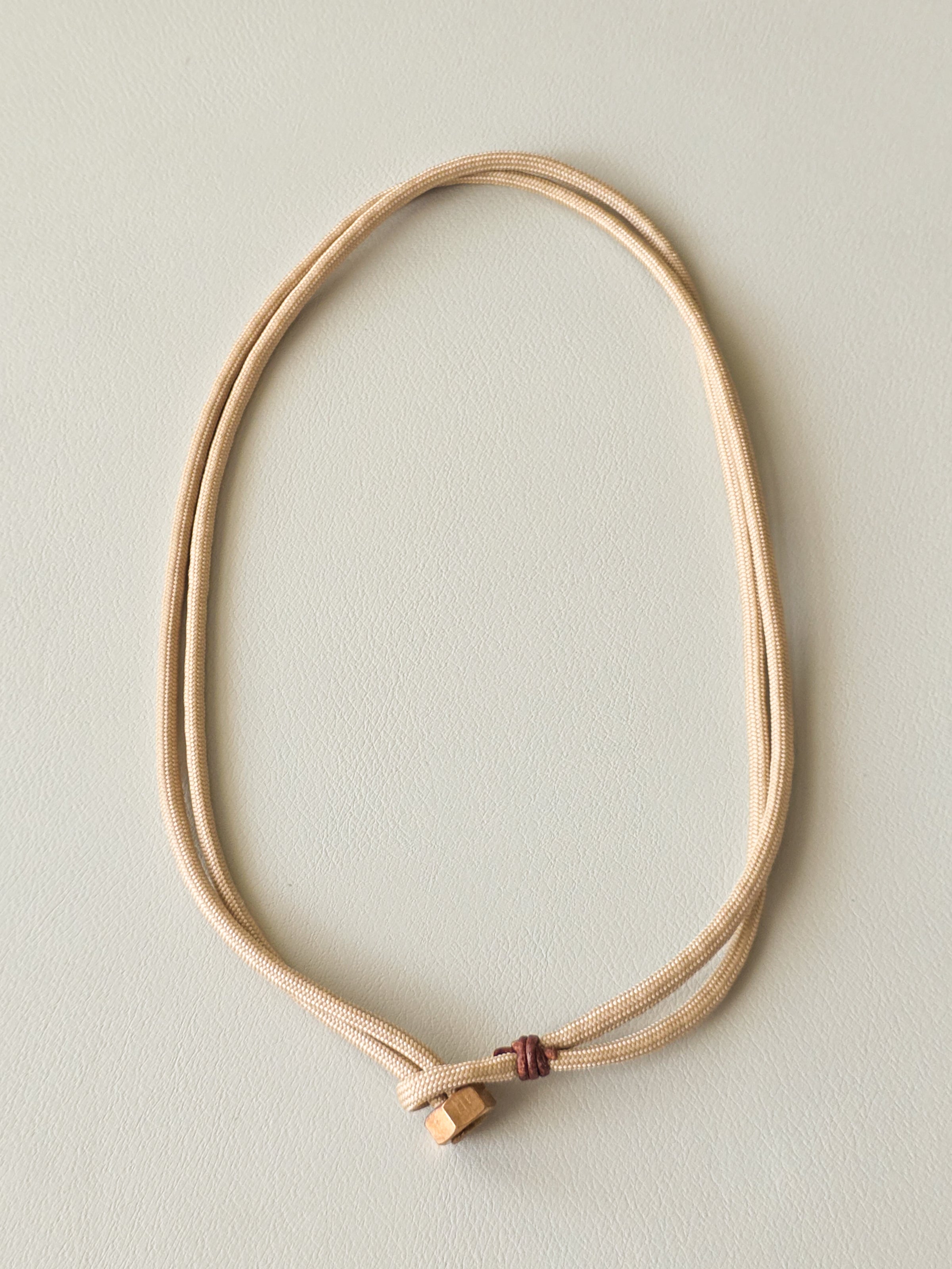 Silicon Bronze Tan Paracord Necklace