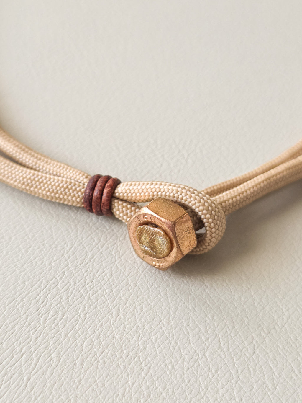 Silicon Bronze Tan Paracord Necklace