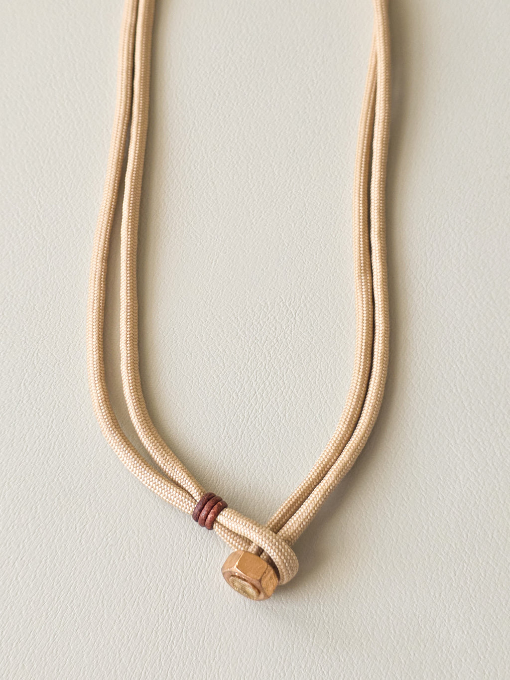 Silicon Bronze Tan Paracord Necklace