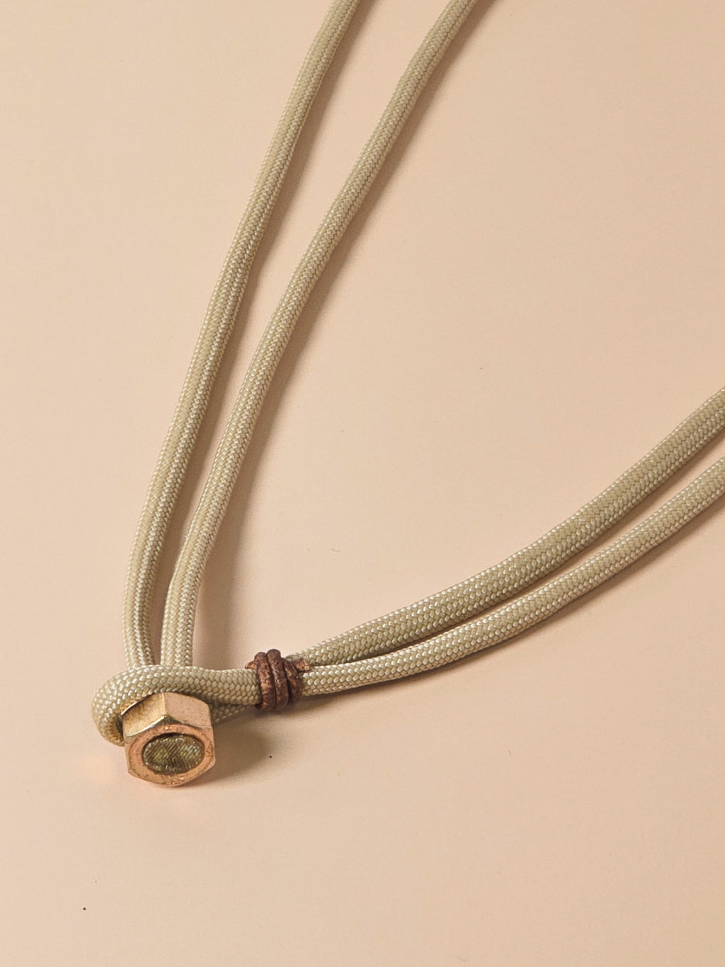 Silicon Bronze Tan Paracord Necklace