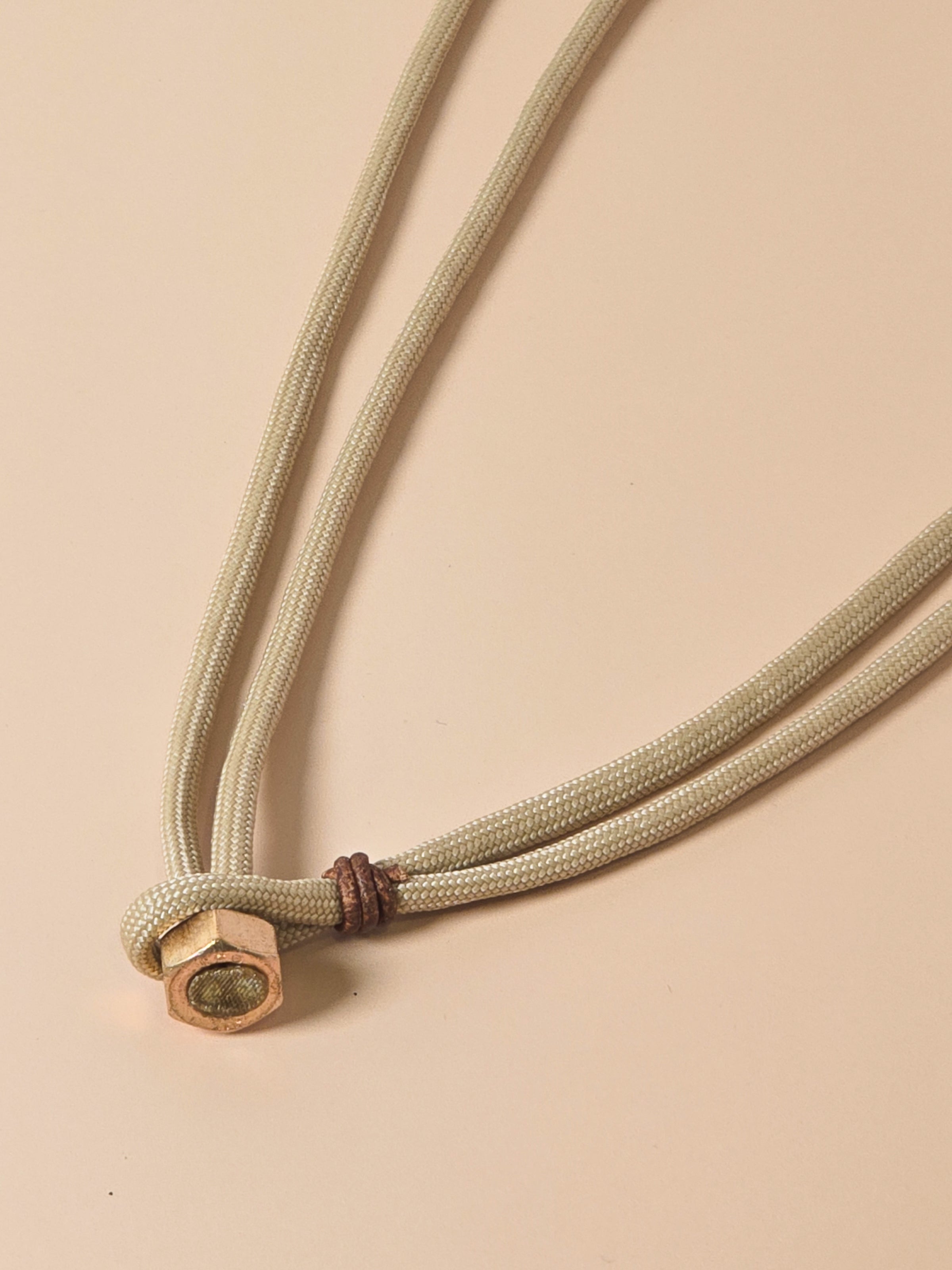 Silicon Bronze Tan Paracord Necklace