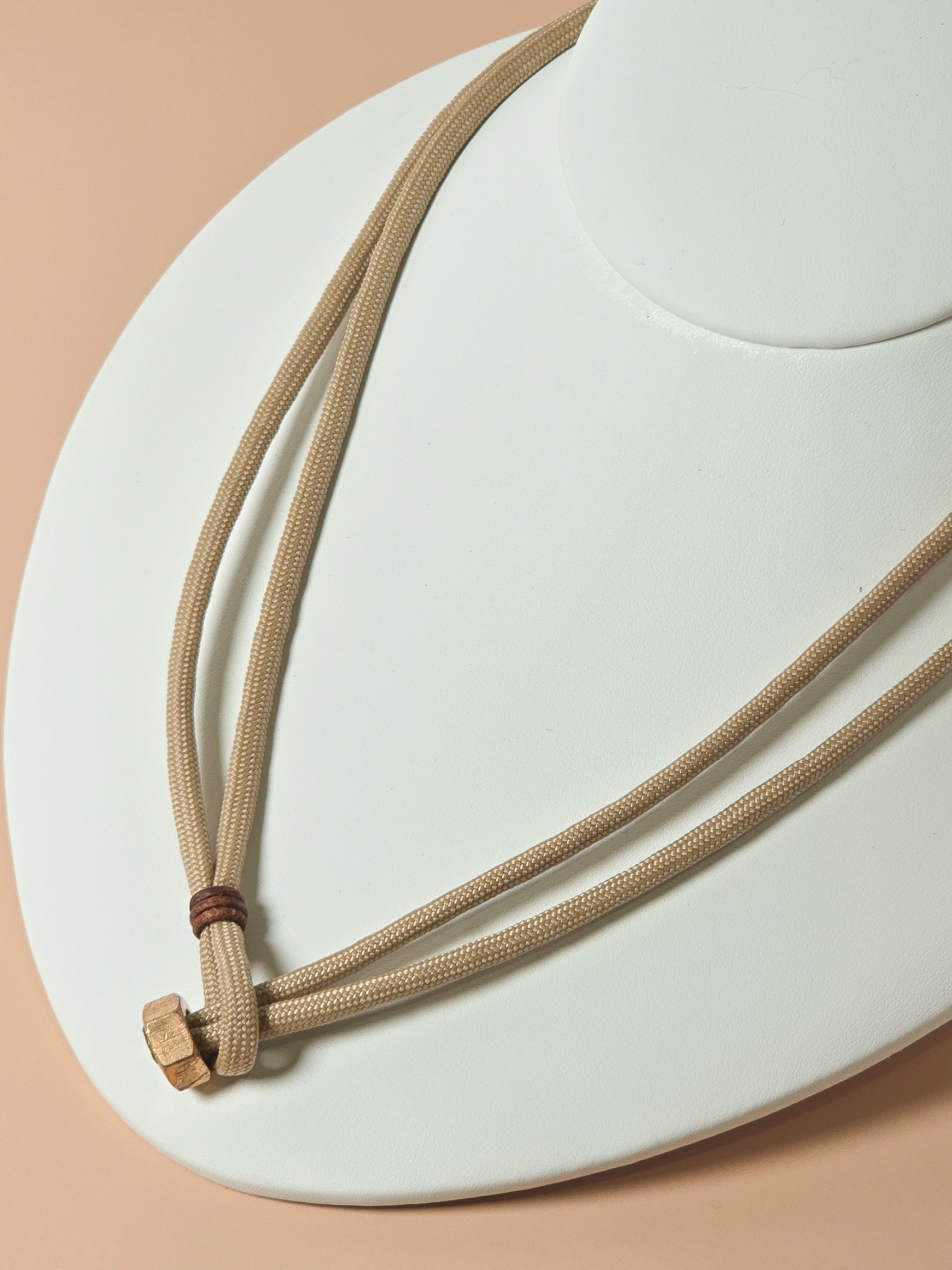 Silicon Bronze Tan Paracord Necklace