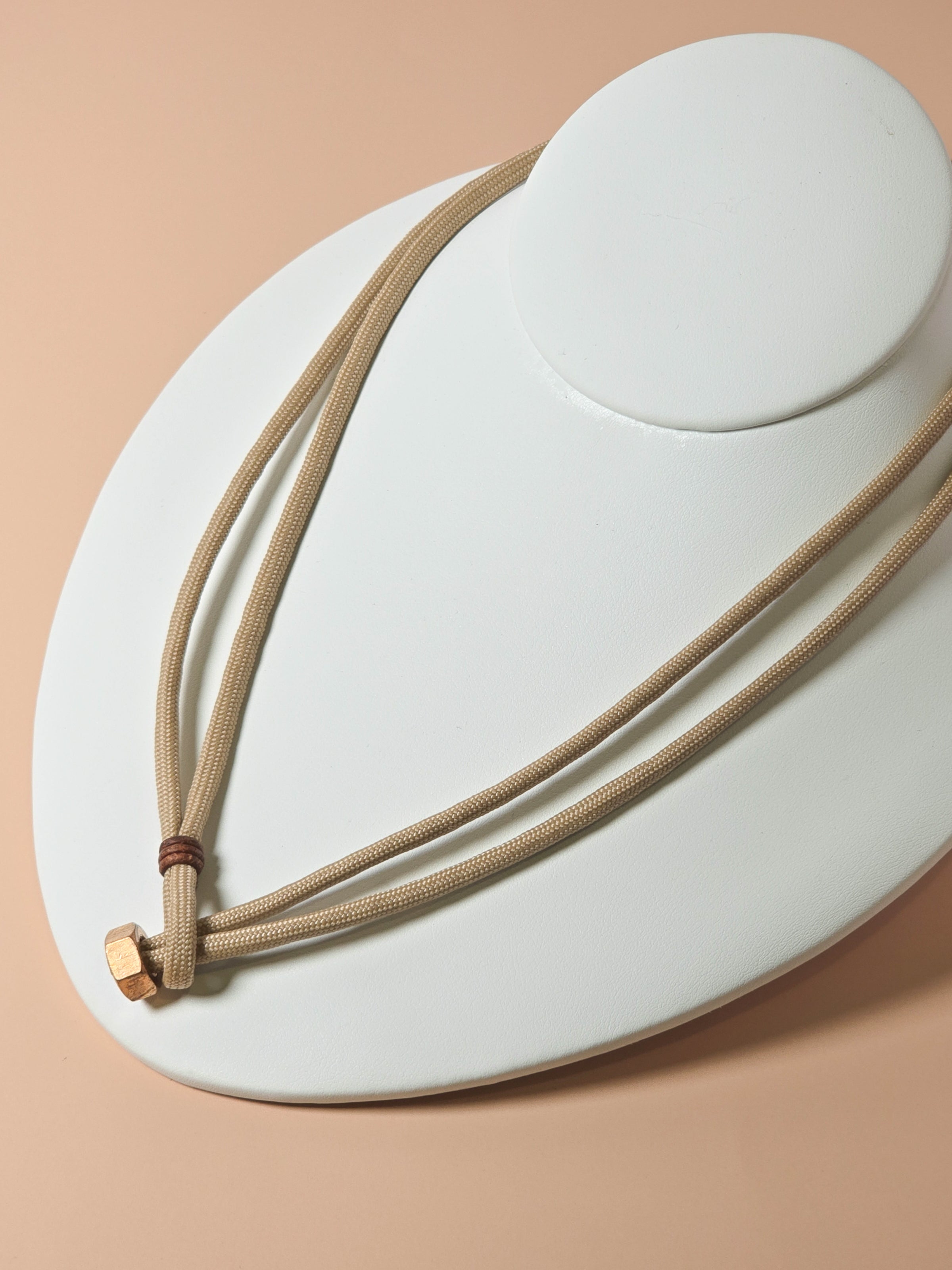 Silicon Bronze Tan Paracord Necklace
