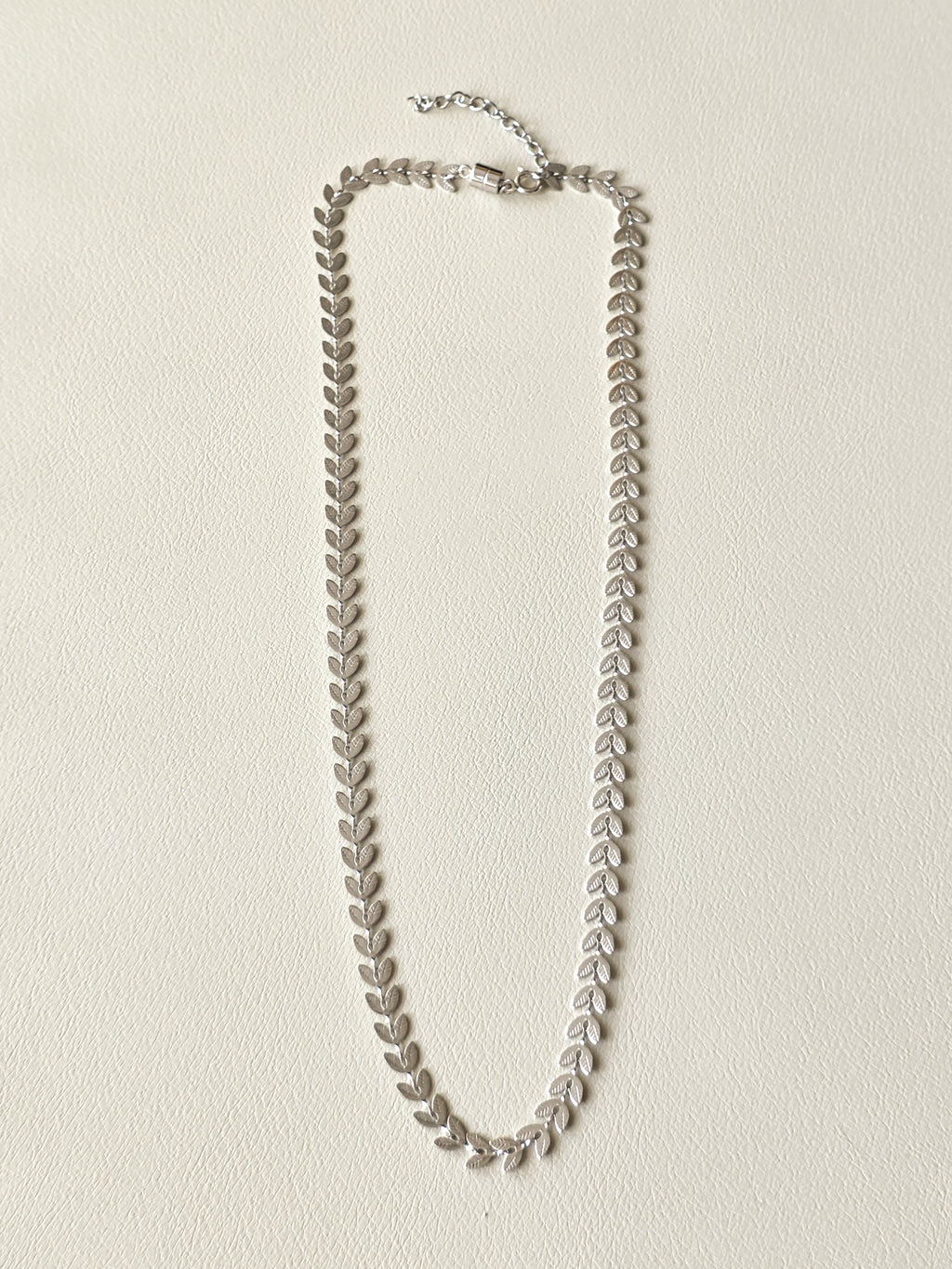 Silver Leaf Chain Necklace