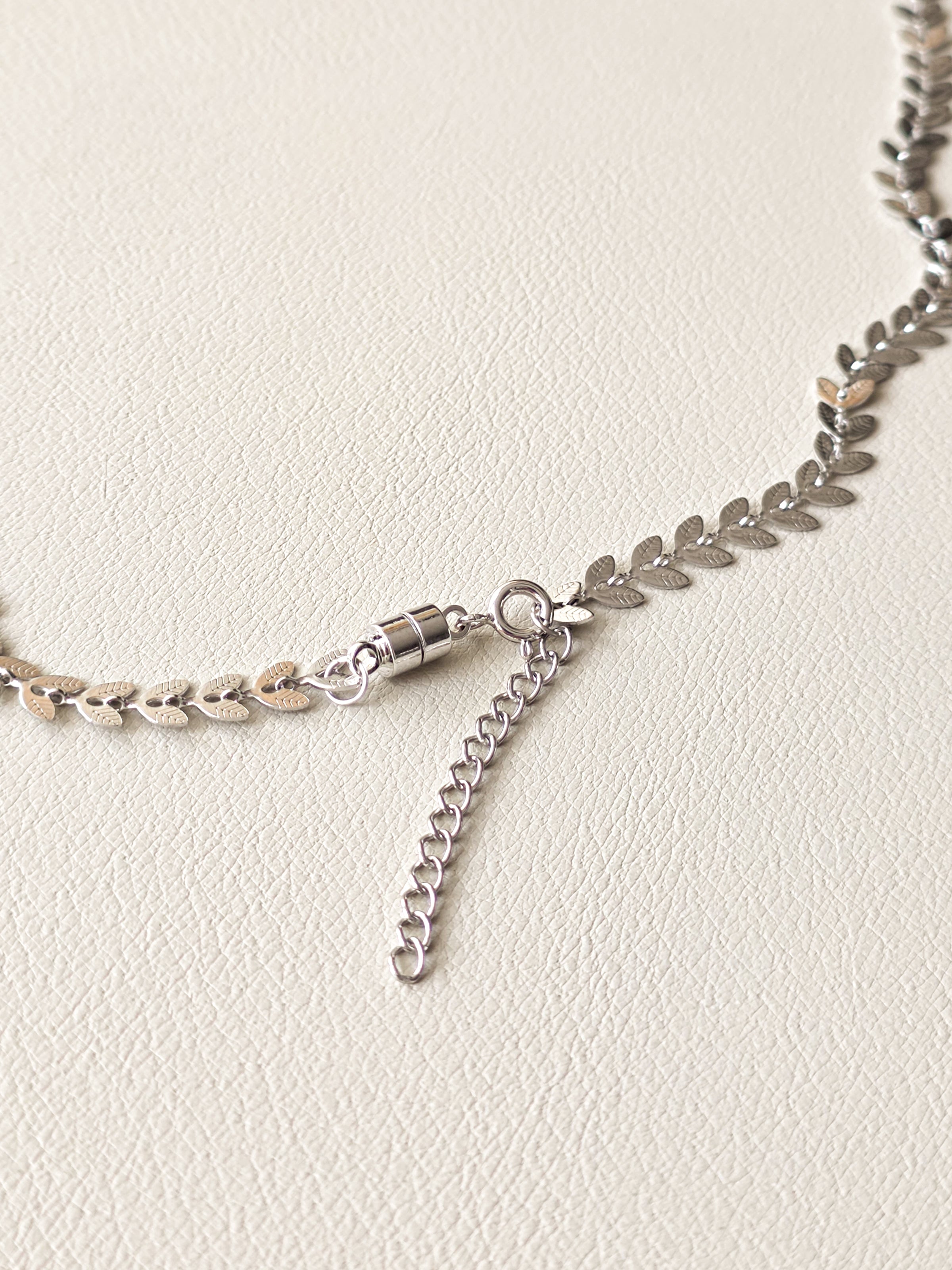 Silver Leaf Chain Necklace