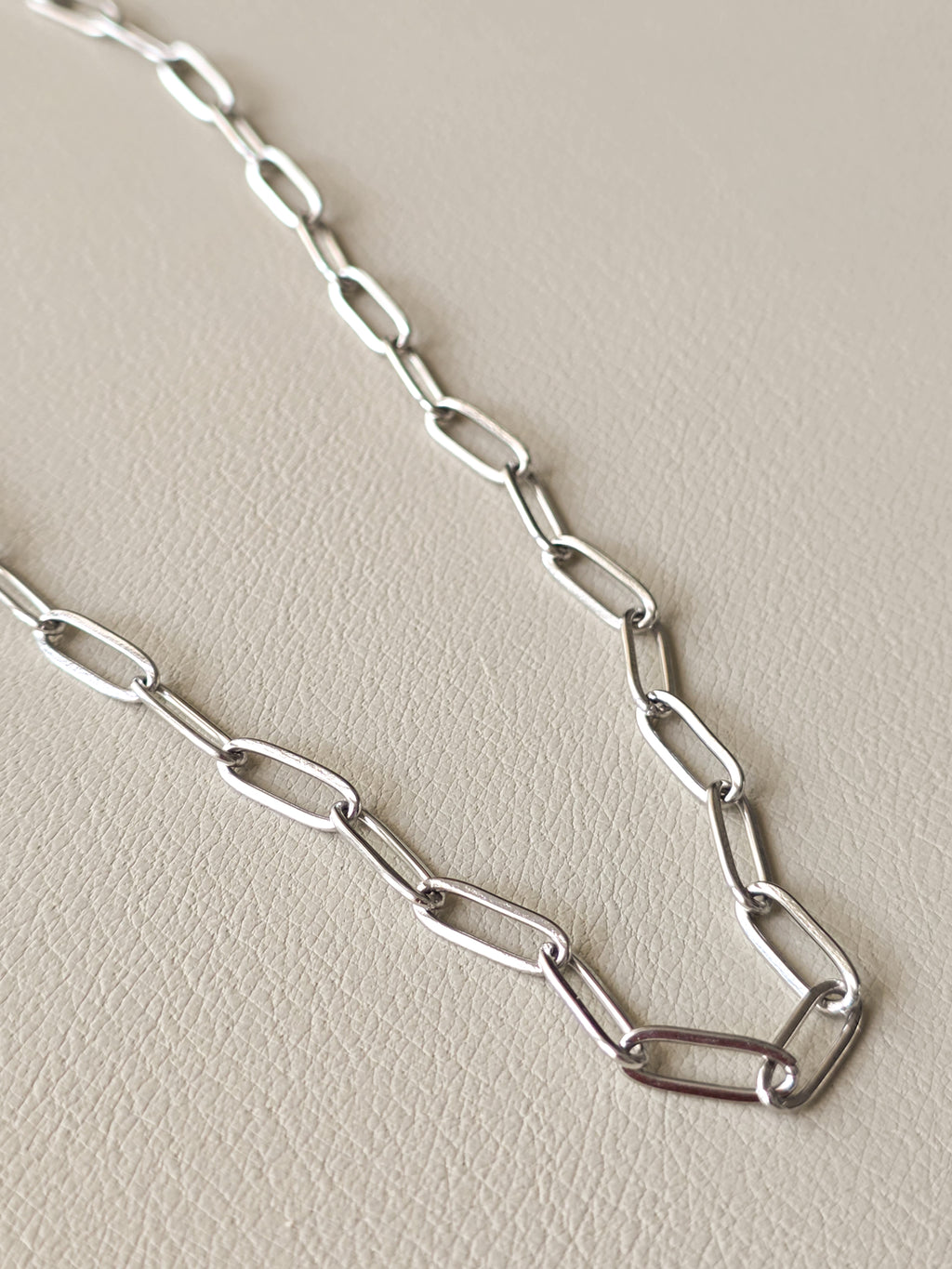 Silver Paperclip Chain Necklace
