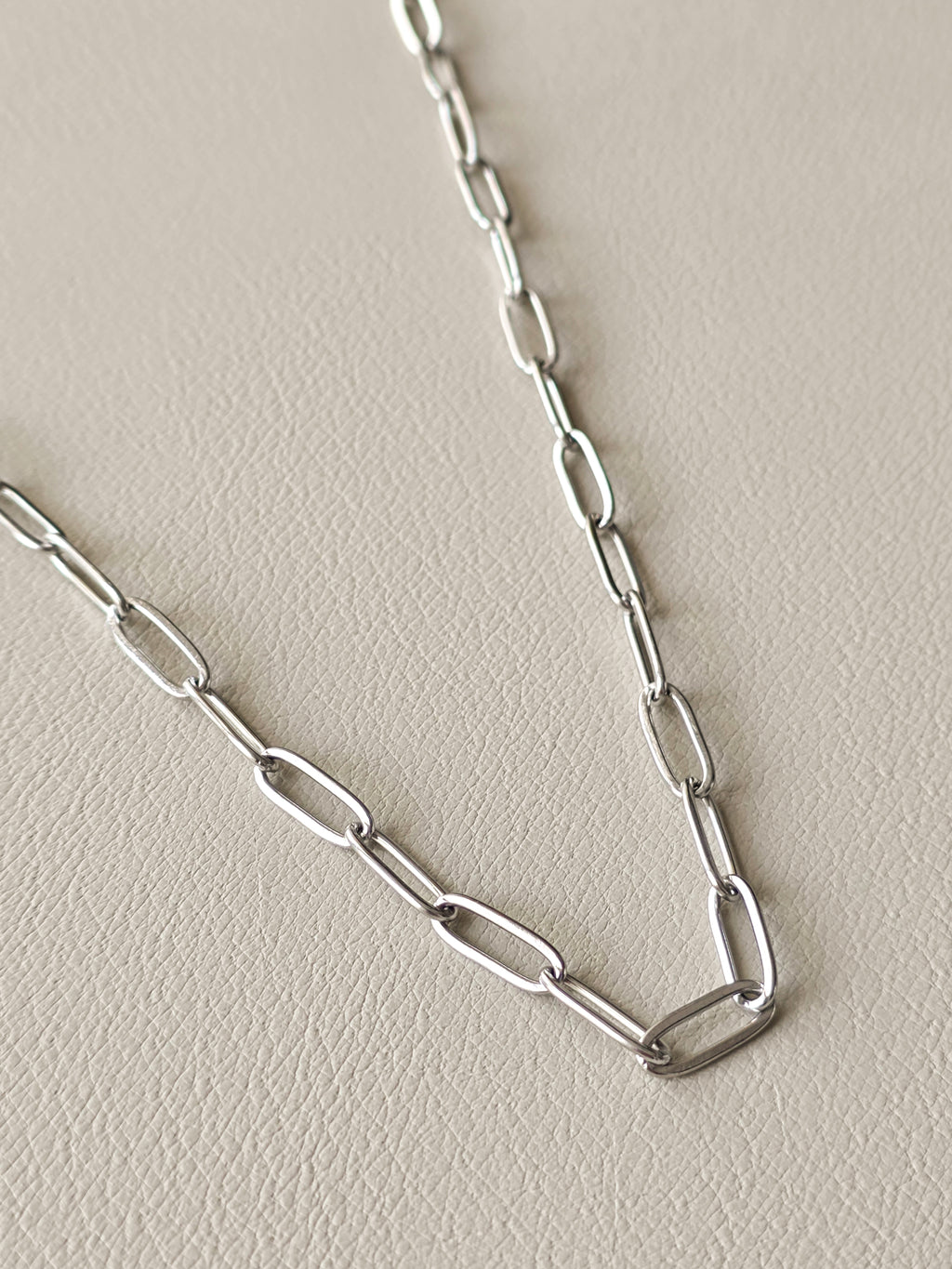 Silver Paperclip Chain Necklace