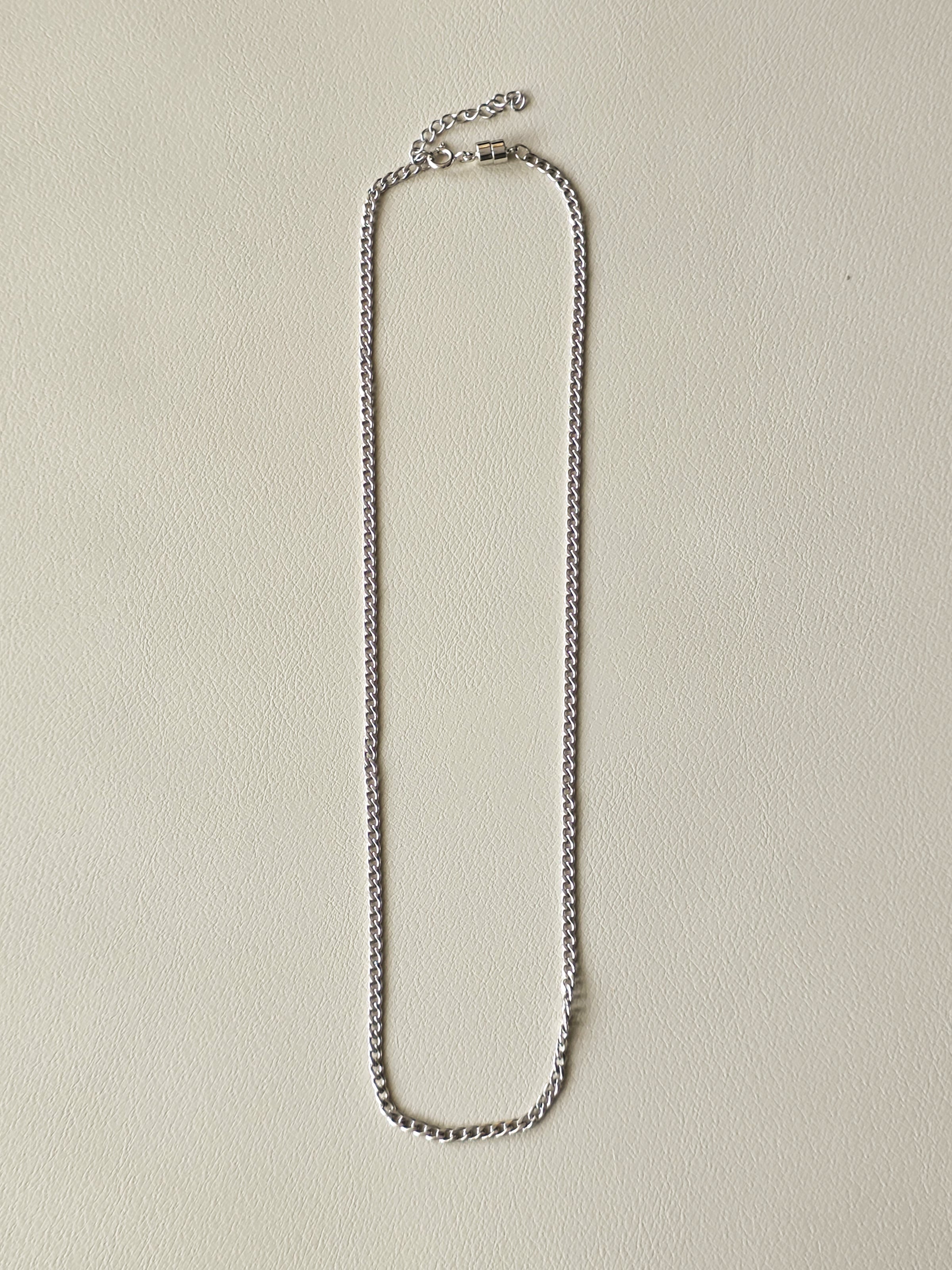Stainless Steel Slim Cuban Chain Necklace