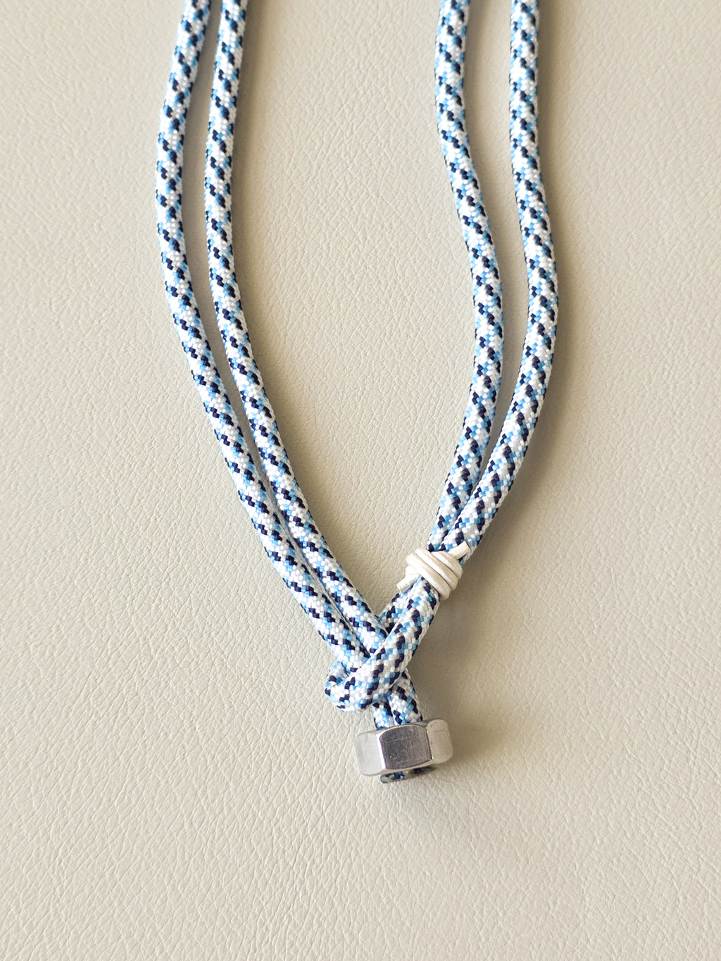 Stainless Steel Blue Ice Paracord Necklace