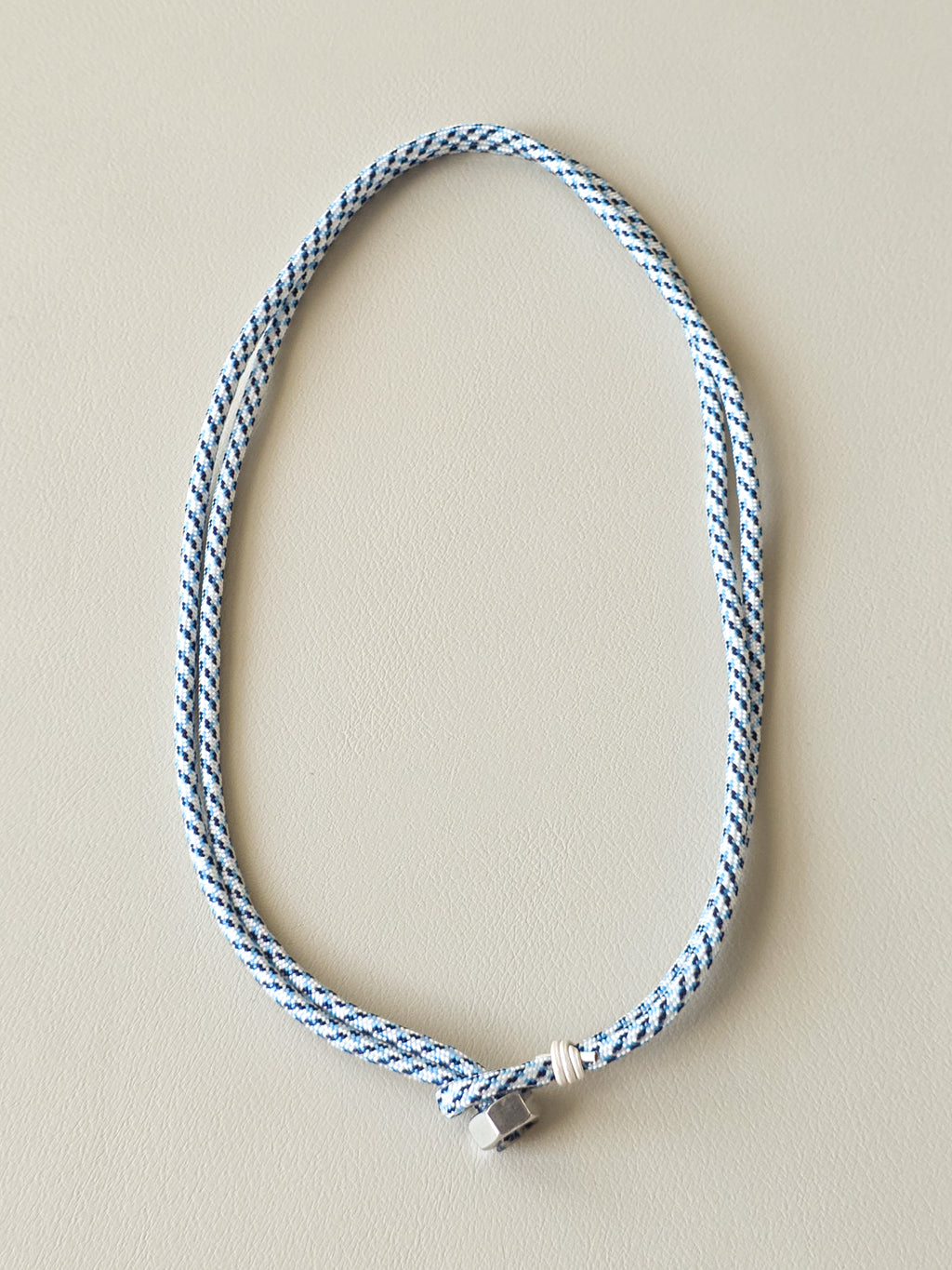 Stainless Steel Blue Ice Paracord Necklace