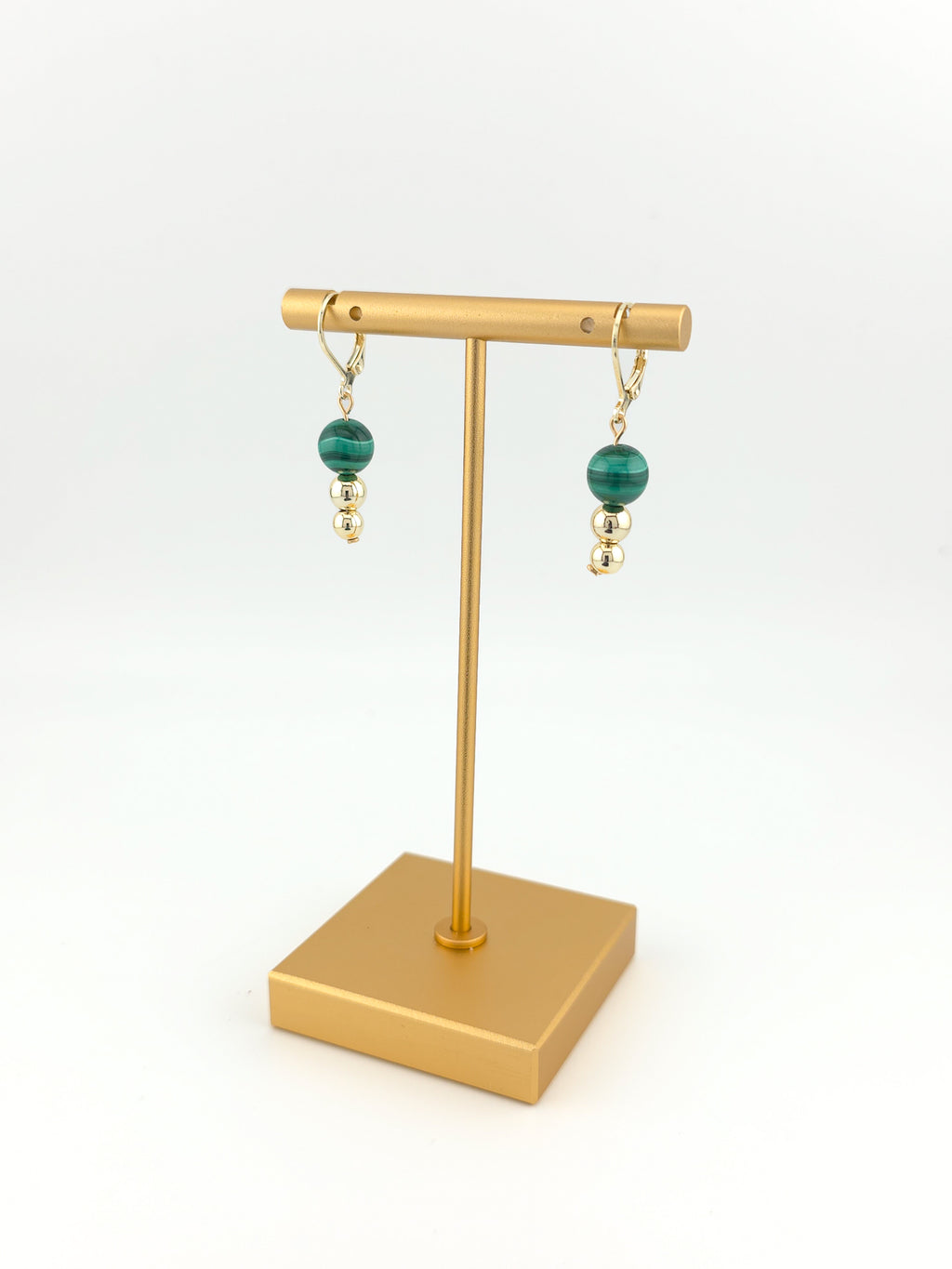 Malachite Tiered Drop Earrings