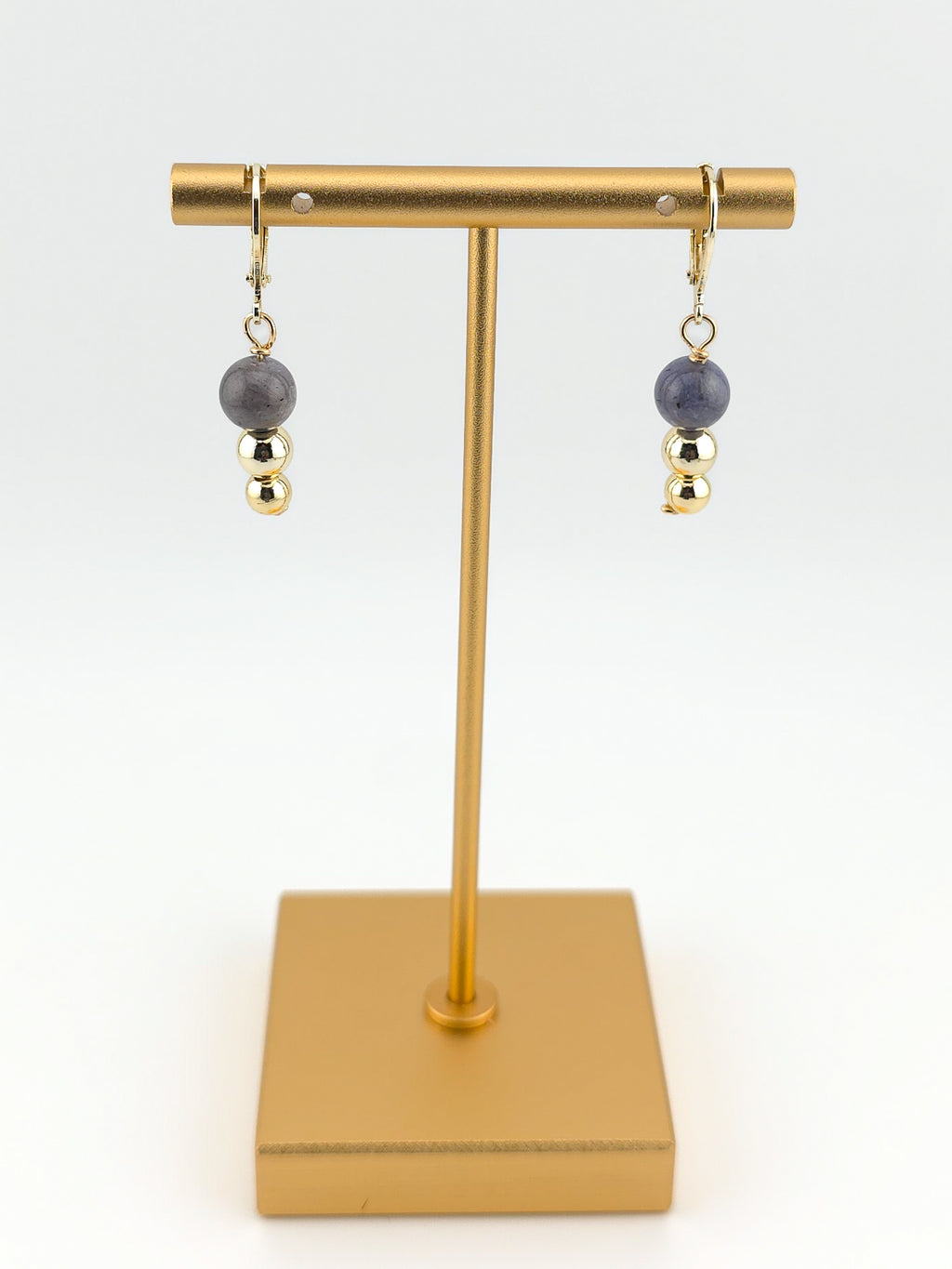 Gold Filled Tanzanite Tiered Earrings