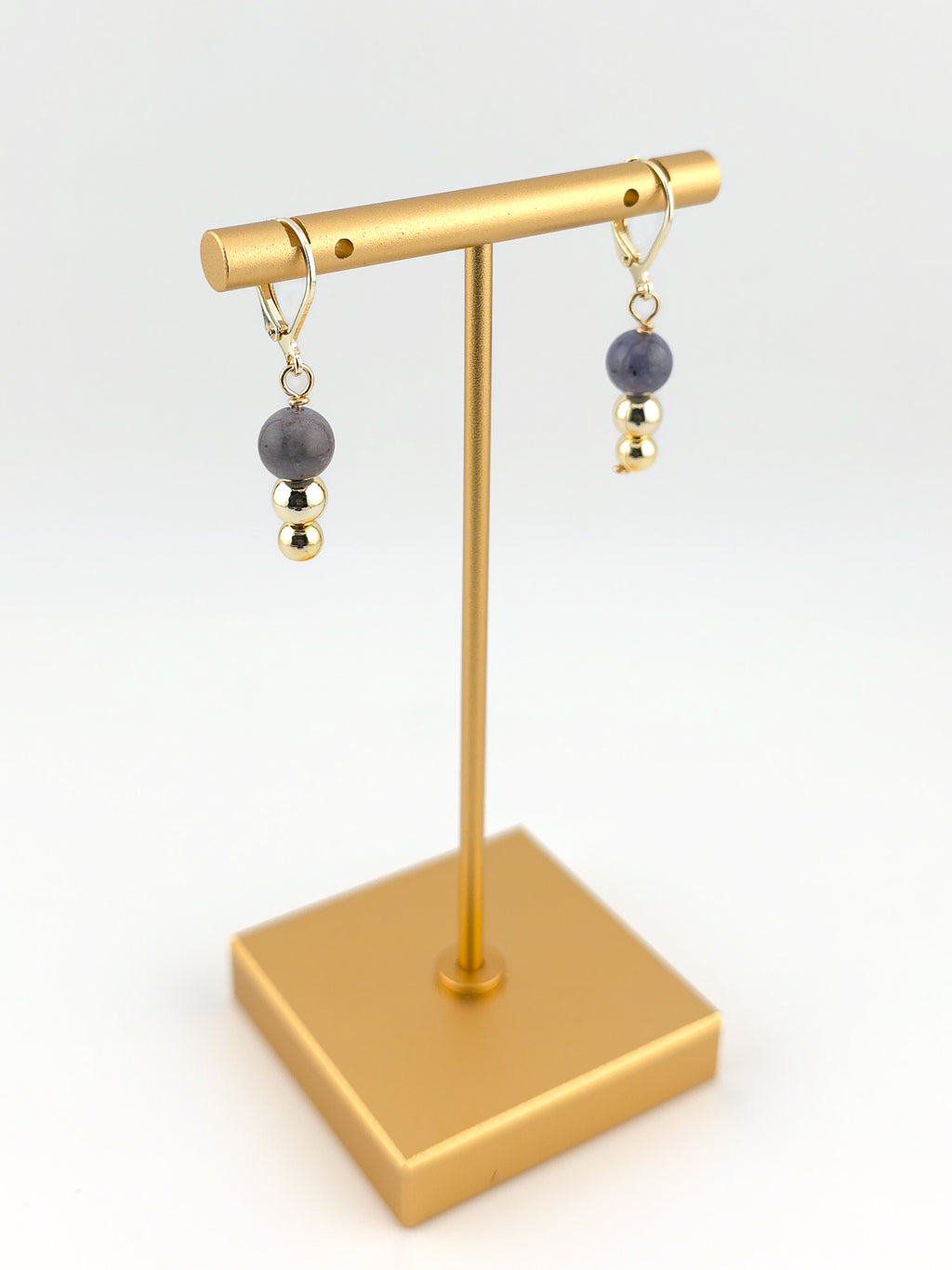 Gold Filled Tanzanite Tiered Earrings