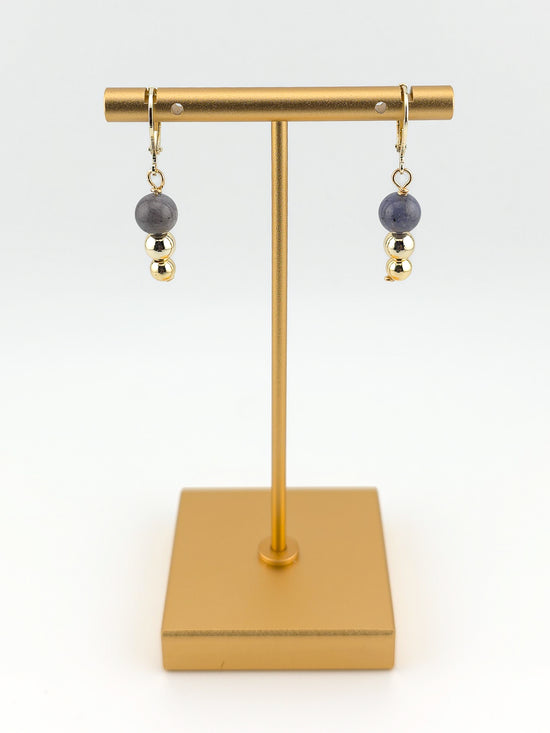 Tanzanite Gold Filled Tiered Earrings