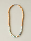 Amazonite & Thuja Wood Beaded Necklace