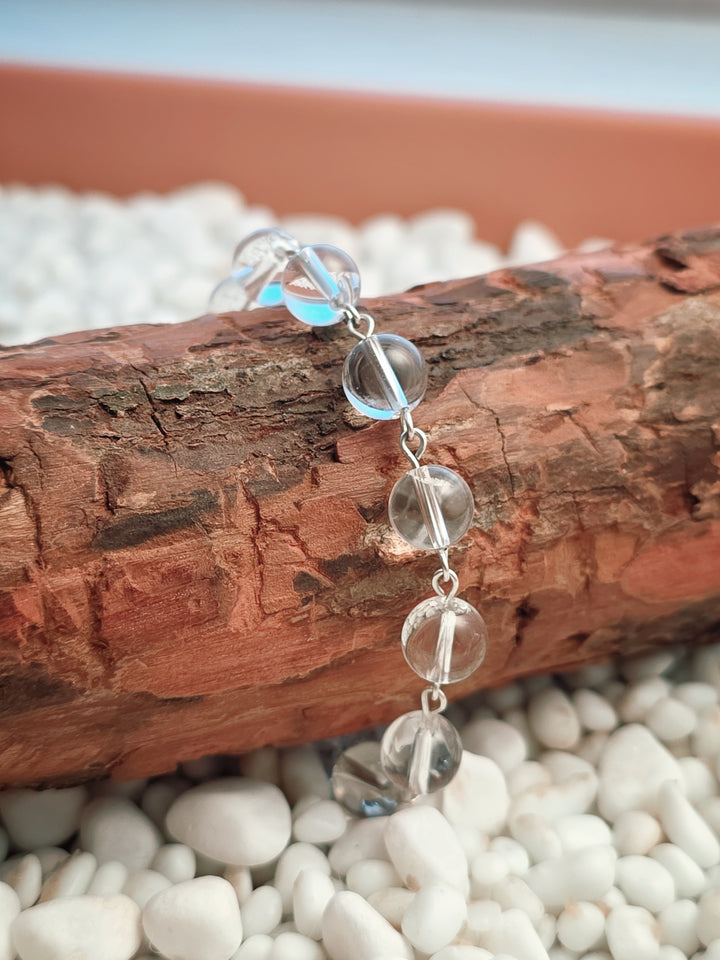 Crystal Quartz & Sterling Silver Bracelet