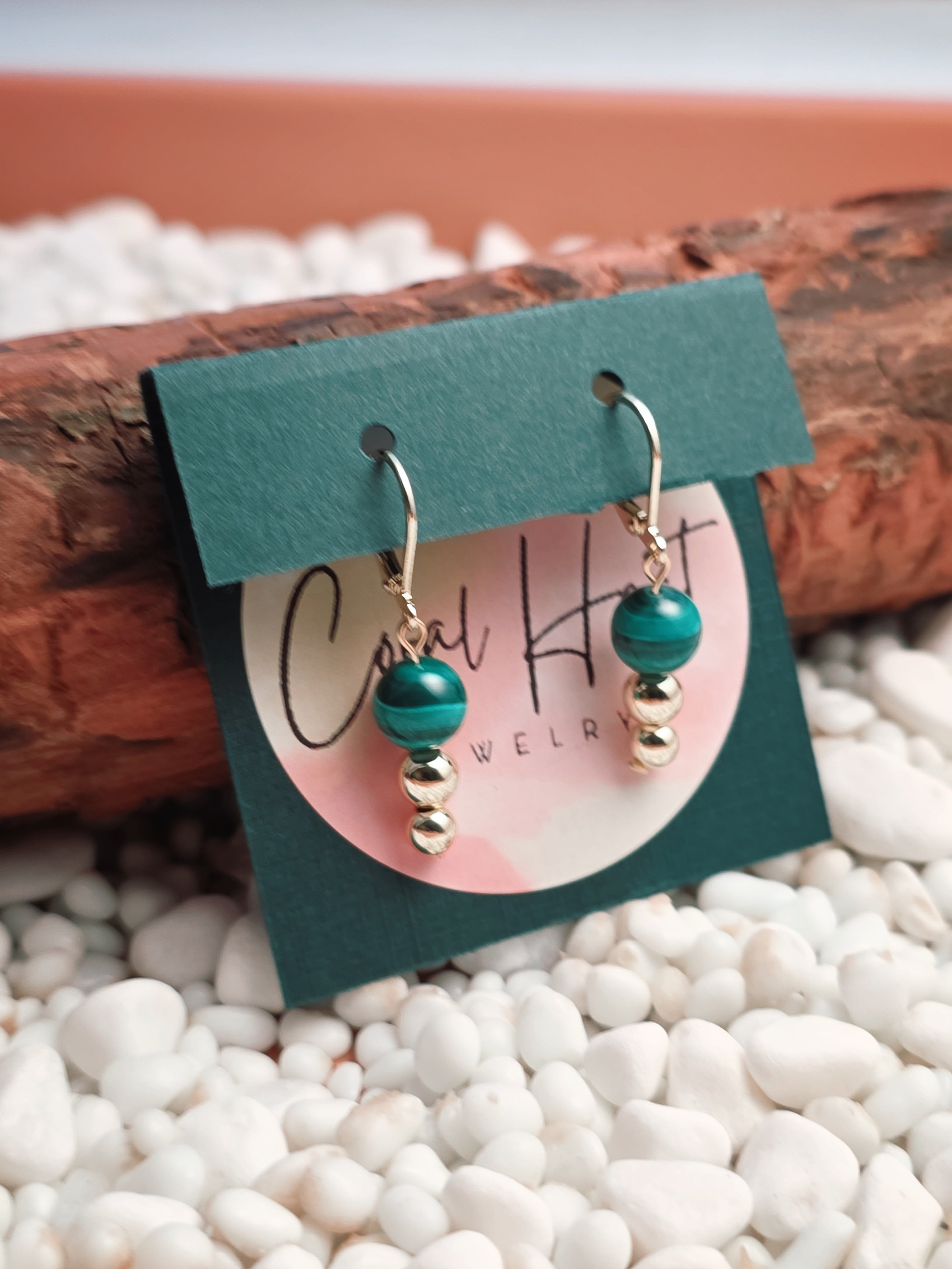Malachite Tiered Drop Earrings