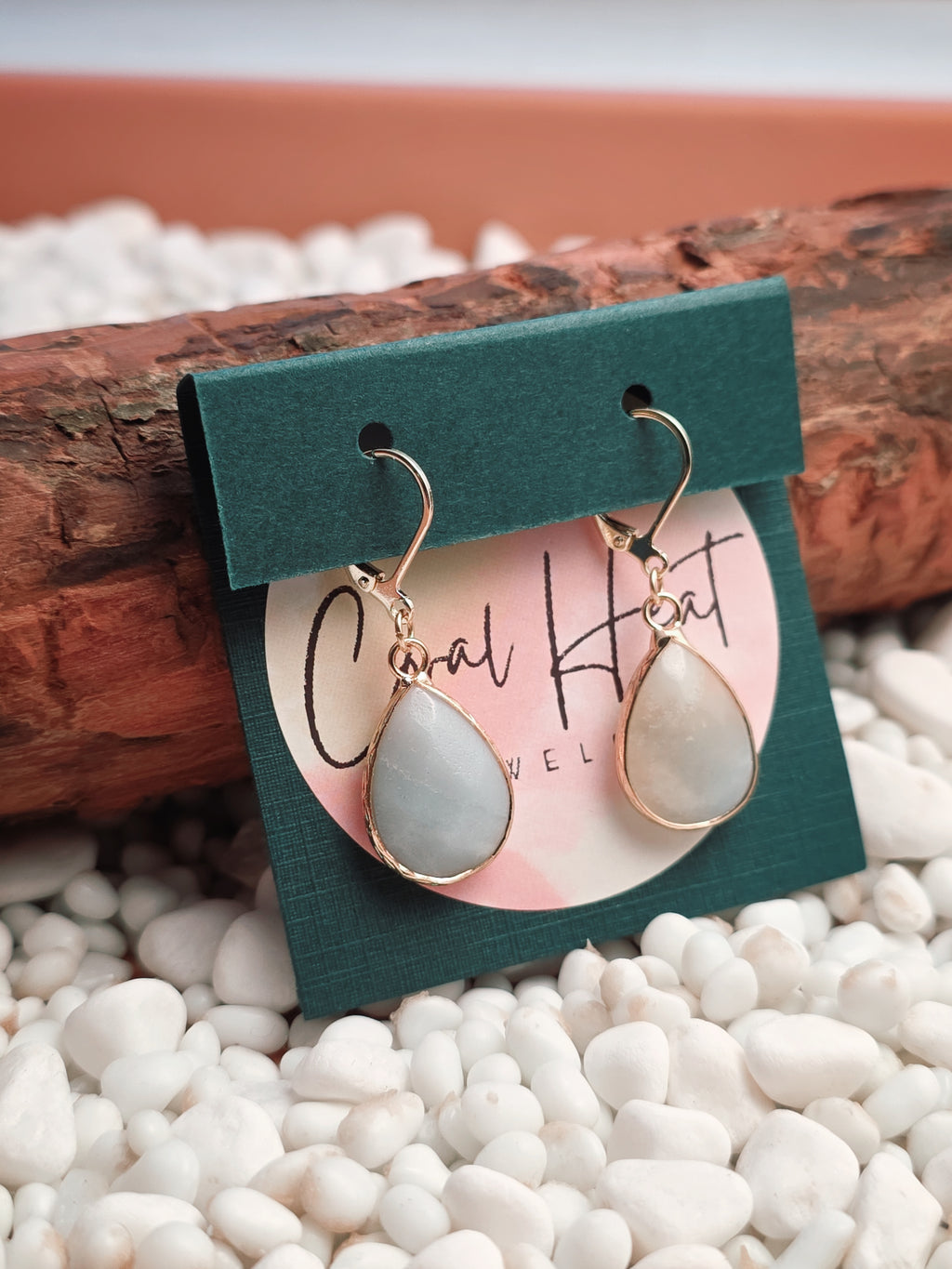 Gold Filled Amazonite Teardrop Earrings
