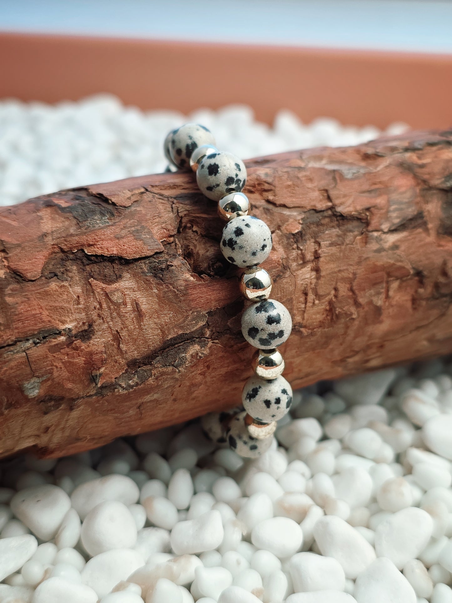 Gold Filled Dalmatian Jasper Classique Bracelet